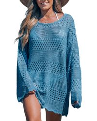 CUPSHE - Seaside Whispers Crocheted Cover-up - Lyst