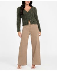 Guess - Bea Open Stitch Long Sleeve Cardigan Sweater - Lyst