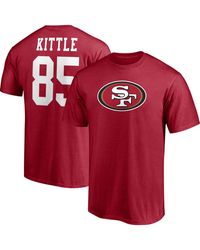 George Kittle San Francisco 49ers Big & Tall Fleece Name & Number Pullover  Hoodie - Scarlet