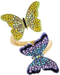 Betsey Johnson - S Butterfly Bypass Cocktail Ring - Lyst
