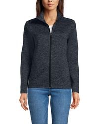 Lands' End - Sweater Fleece Zip Front Jacket - Lyst