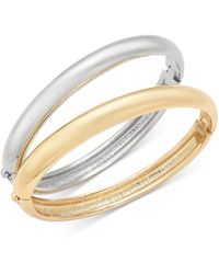 On 34th - 2-pc. Two-tone Bangle Bracelets - Lyst