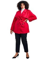 Avenue - Plus Size Tia Trench Jacket - Lyst