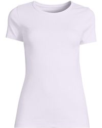 Lands' End - Plus Size Cotton Rib T-shirt - Lyst
