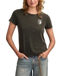 Lucky Brand - Ying Yang Heart Graphic Classic Cotton T-shirt - Lyst