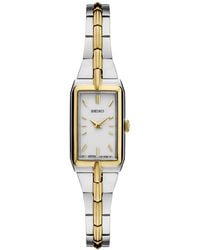 Seiko - Essentials Two Tone Stainless Steel Bracelet Watch 15mm - Lyst