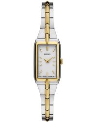 Seiko - Essentials Two Tone Stainless Steel Bracelet Watch 15mm - Lyst