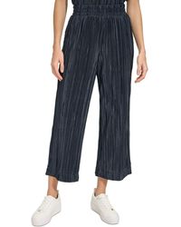 Marc New York - Andrew High-rise Pull-on Plisse Crop Pants - Lyst