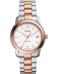 Fossil - Heritage Automatic Two-tone Stainless Steel Bracelet Watch 38mm - Lyst