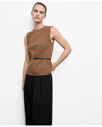 Mango - Wide Straps Fitted Top - Lyst