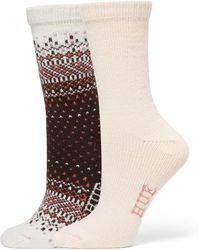 Hue - 2-pack Ombre Fair Isle Crew Socks - Lyst