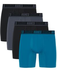 Hanes - 4pk. Ultimate Moves Boxer Brief Logo Underwear - Lyst