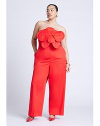 Eloquii - Plus Size Flower Jumpsuit - Lyst