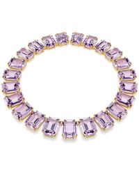 Swarovski - Millenia Octagon Cut Gold-tone Plated Tennis Necklace - Lyst