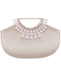 Nina - Crystal Encrusted Small Handle Bag - Lyst