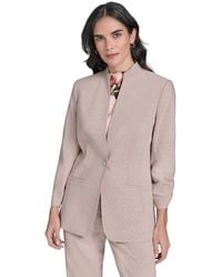 Calvin Klein - Petite 3/4-sleeve One-button Blazer - Lyst