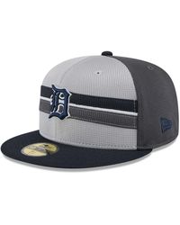 KTZ - Gray/navy Detroit Tigers 2025 Batting Practice 59fifty Fitted Hat - Lyst