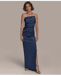 Donna Karan - Ruched Strapless Gown - Lyst