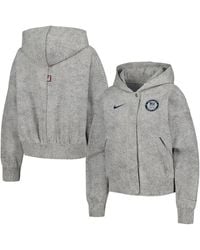 Nike - Team Usa Media Day Oversized Cropped Hoodie Performance Full-zip Jacket - Lyst