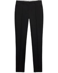 Mango - Selection Wool-blend Straight Mid-rise Trousers - Lyst
