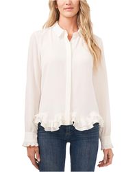 Cece Ruffle-trim Shirt - White
