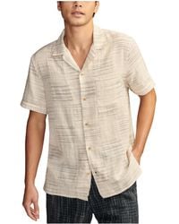 Lucky Brand - Double Weave Short Sleeve Camp Collar Shirt - Lyst