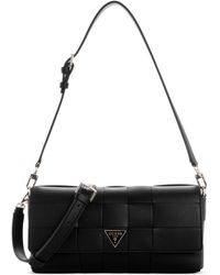 Guess - Maylee Woven Flap Shoulder Bag - Lyst