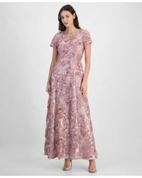 Alex Evenings - Soutache Sequined Evening Gown - Lyst