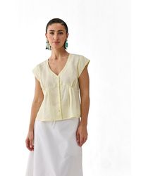 REISTOR - The Deep V Neck Top - Lyst