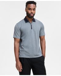Karl Lagerfeld - Performance Stripe Zip Polo Shirt - Lyst