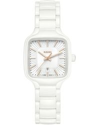Rado - Swiss True Square High-tech Ceramic Bracelet Watch 29mm - Lyst