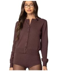 Edikted - Ashlin Button Up Knit Cardigan - Lyst
