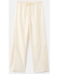 Mango - Drawstring Cotton Lace Pajama Pants - Lyst