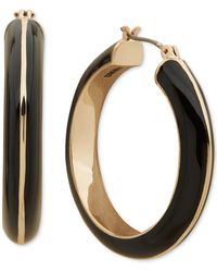 DKNY - Gold-tone Small Color Hoop Earrings - Lyst