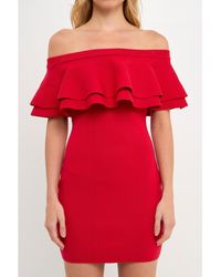 Endless Rose - Off-the-shoulder Mini Dress - Lyst