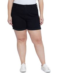 Seven7 Plus Size Booty Shaper 5" Shorts - Black