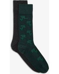BOSS - Patterned Cotton-blend Crew Socks - Lyst
