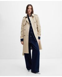 Mango - Belted Classic Trench Coat - Lyst