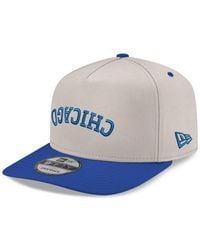 KTZ - Cream/royal Chicago Cubs Upside Down City Name A-frame 9fifty Snapback Hat - Lyst