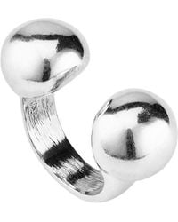Uno De 50 - Open Center Two Balls Zen Clad Metal Ring - Lyst
