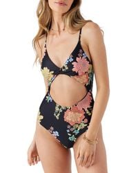 O'neill Sportswear - Kali Floral-print One-piece Swimsuit - Lyst