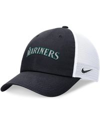 Nike - Navy Seattle Mariners Evergreen Wordmark Trucker Adjustable Hat - Lyst