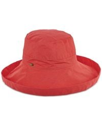 Scala - Cotton Big Brim With Inner Drawstring - Lyst