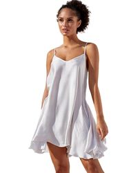 Lascana - Flowy Satin Negligee - Lyst