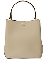 Ralph Lauren - Crosshatch Leather Mini Reese Bucket Bag - Lyst