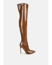 LONDON RAG - riggle Long Patent Pu High Heel Boots - Lyst