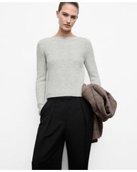 Mango - Knitted Ribbed Sweater - Lyst