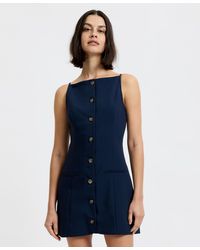 French Connection - Sleeveless Button-down Mini Dress - Lyst