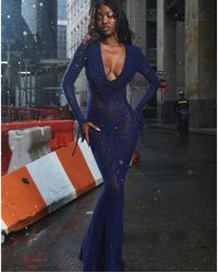 fatima burgundy crystal sleeveless corset maxi dress Miss Circle Women Fatima Green Crystal Sleeveless Corset Mermaid Maxi Dress main image 1