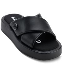 Karl Lagerfeld - Ophelia Woven Slip-on Platform Sandals - Lyst